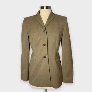 Ann Taylor Size 4 Tan Wool Blend Blazer